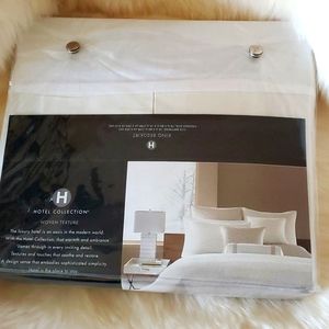 Hotel Collection Woven Texture King Bedskirt White